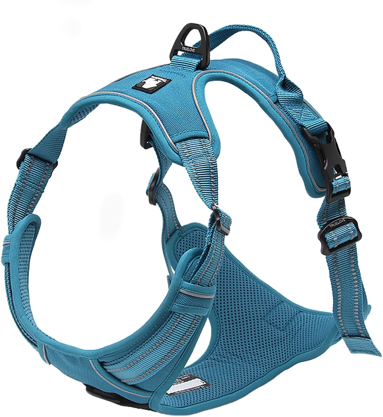 Adjustable No-Pull Dog Harness Reflective Pup Vest Harnesses Comfortable Control Brilliant Colors Tlh5651(Blue,Xs)